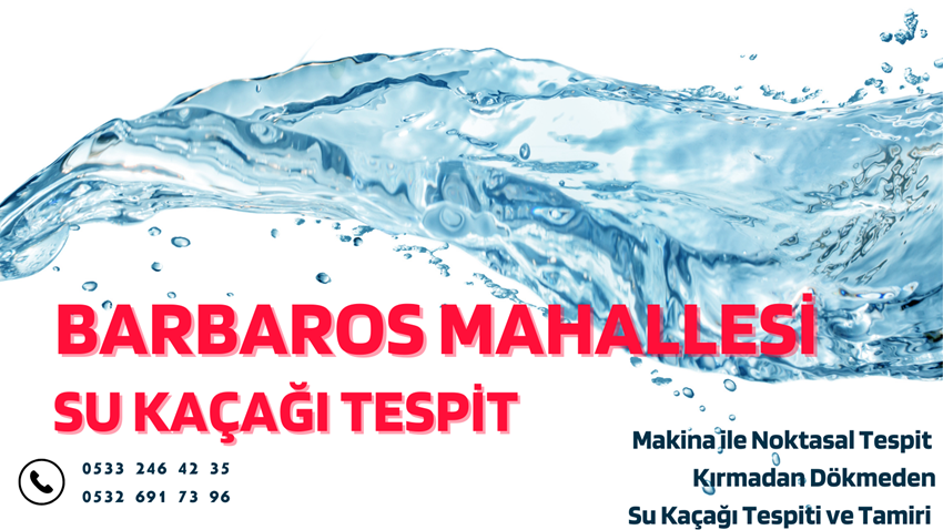 Barbaros Mahallesi Su Kaçağı Tespit - 0533 246 42 35